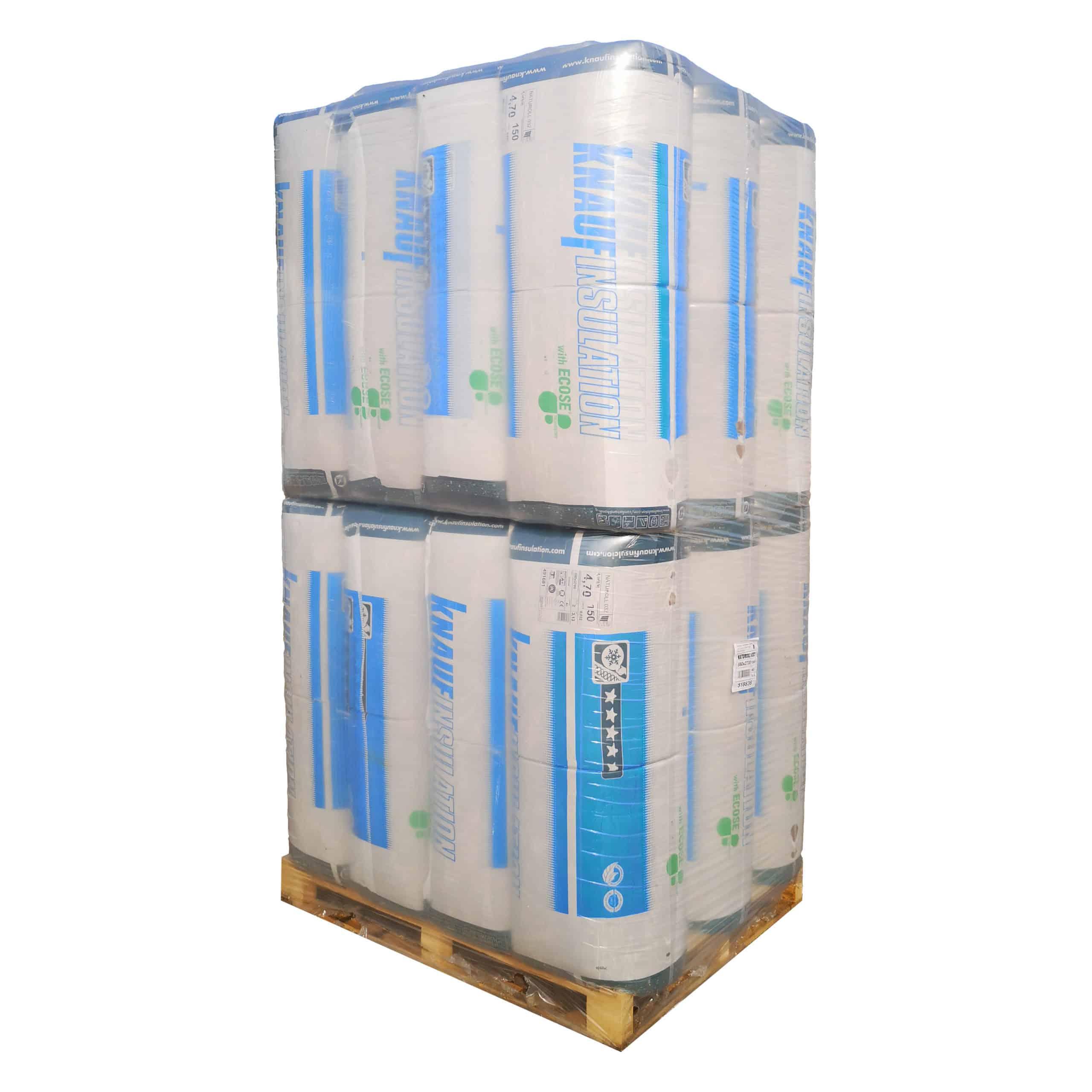 Pallet Knauf Naturoll 032 Glaswol 3500x580x90mm 48 rol 97,44m2